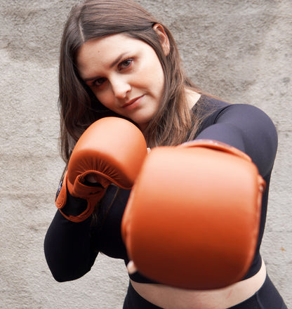 Boxing Gloves - Tan Leather Boxing Gloves