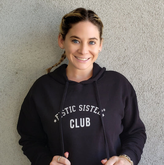 Black Crop Hoodie Fistic Sister Club