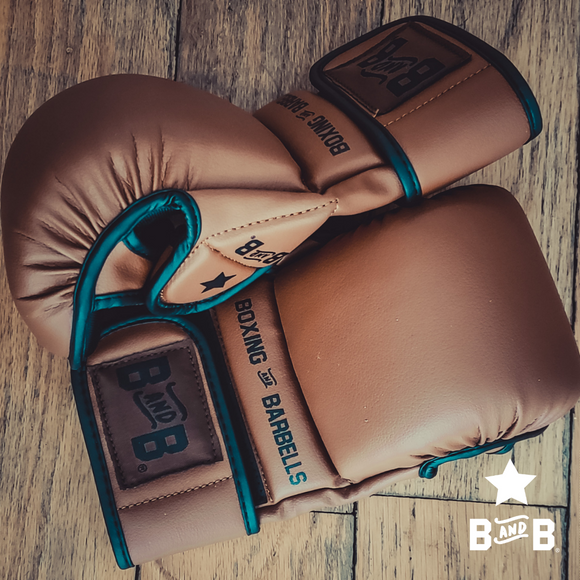 brown leather boxing gloves