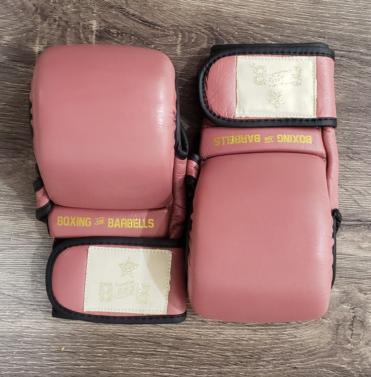 pink gloves
